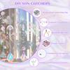 Hanging Crystal Pendant Garden DIY Suncatcher Kits Wind Chimes Rainbow Prism Crystal Chain Home Decorations Garden Sunny Catcher