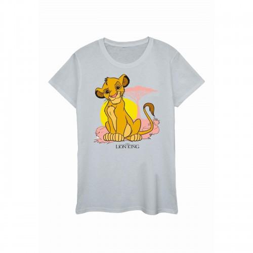 

Disney Womens/Ladies The Lion King Simba Pastel Cotton T-Shirt XXL білий
