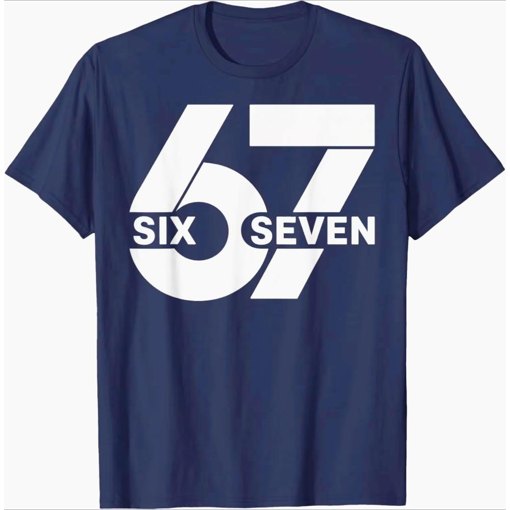 Six Seven 67 Letter Number Print Tshirt Unisex Unisex Retro Minimalist Cotton Short Sleeve Fashion Unisex Daily Streetwear Tops