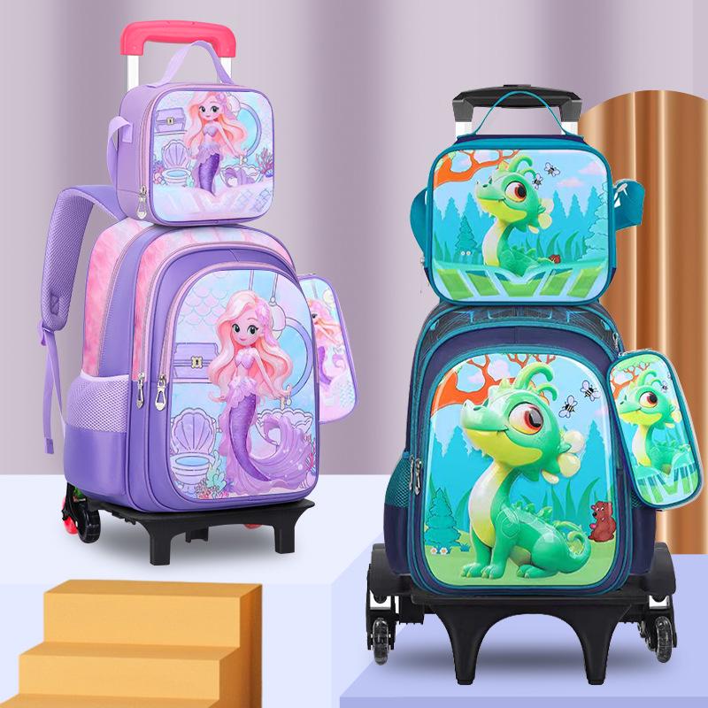 

Elementary Student Rolling Backpack Set with Lunch Bag & Pencil Case