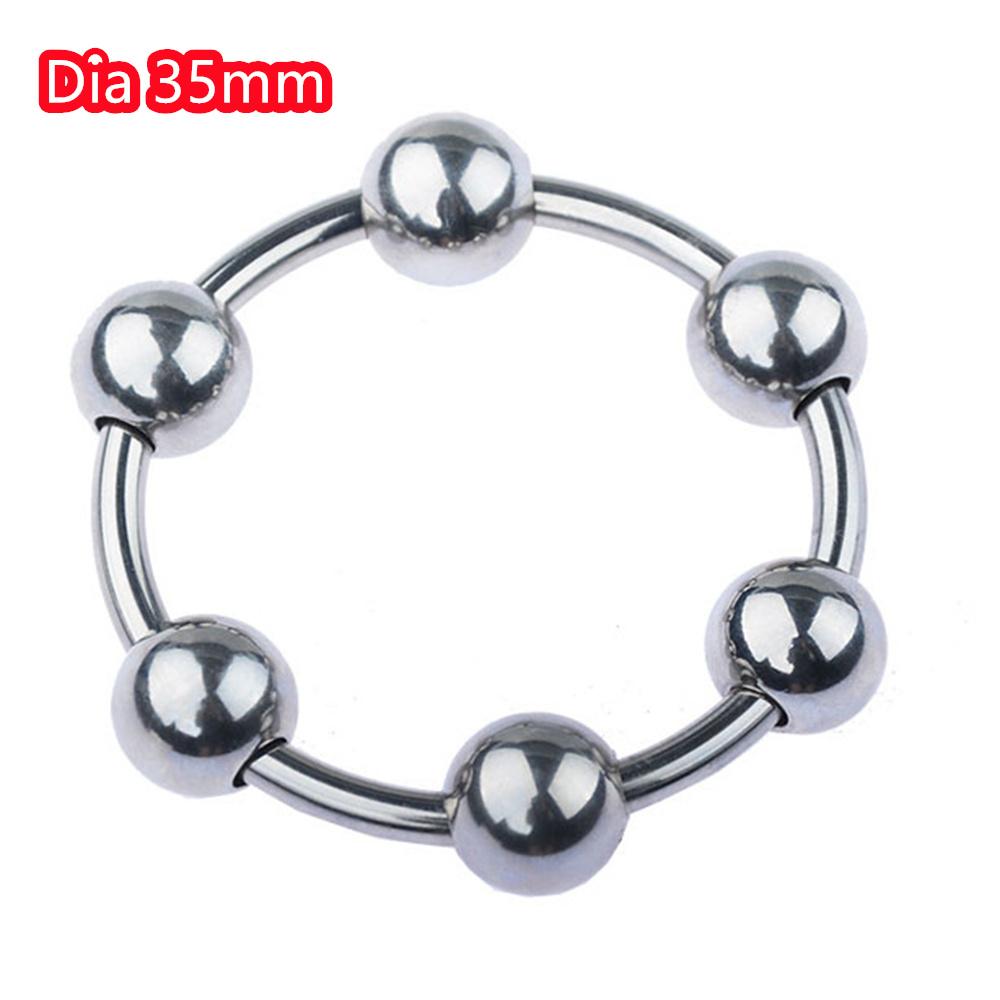 Metal Penis Ring Sex Toys For Men Male Delay Ejaculation Stainless Steel Cock Ring Glans Stimulator Sex Increase Orgasm 6 Sizes