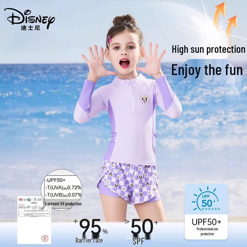Disney Kids Long Sleeve Rash Guard Swim Set 130