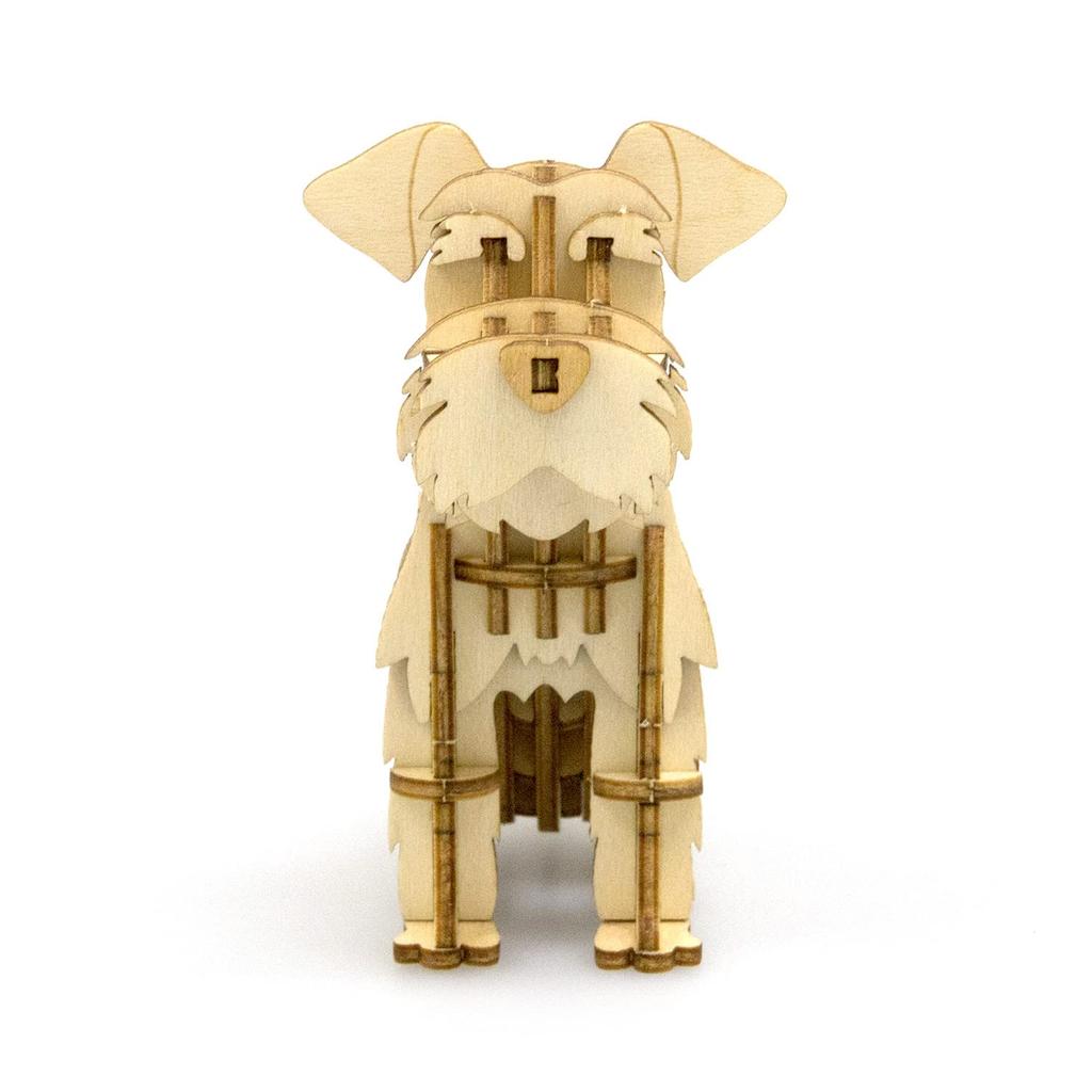 Miniature Schnauzer 3D Wooden Puzzle DIY Craft Kit for Kids and Adults Educational Toy for Boys and Girls 3D Artwork and a Great Gift for Adults