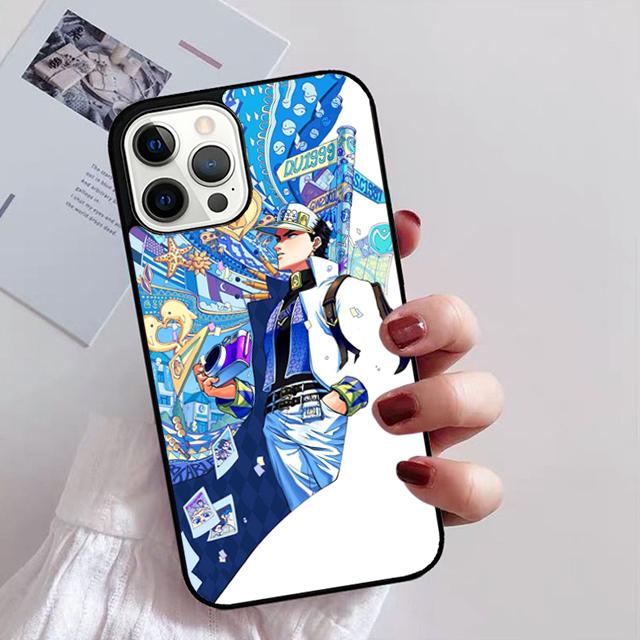 Jotaro Kujo Star Platinum JoJo Anime Phone Case for iPhone 11 12 13 14 Pro Max Mini XR XS SE 2020 7 8 Plus Samsung S21 S22 Coque