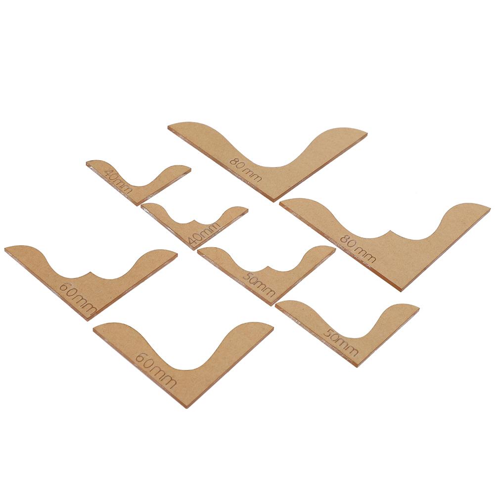 

8 шт. Акриловый шаблон для углов кошелька, Цветочный узор, Декоративный трафарет, Сделай сам, Кожаное ремесло