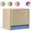 Wall Mounted Nightstands with LED Lights 2 pcs Sonoma Oak