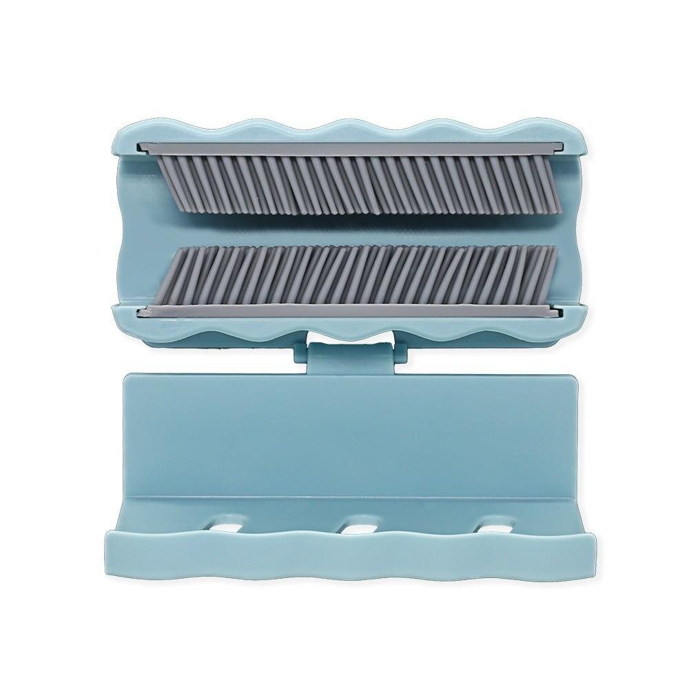 Soft Brush Bathroom Hair Catcher 2in1 Bathtub Hair Stopper Flexible Shower Hair Collector  For Home