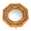 Edelstahl Spiegeloberfläche Bagua Feng Shui Spiegel Glücks Bagua Holzspiegel Geschäft Heimdekoration