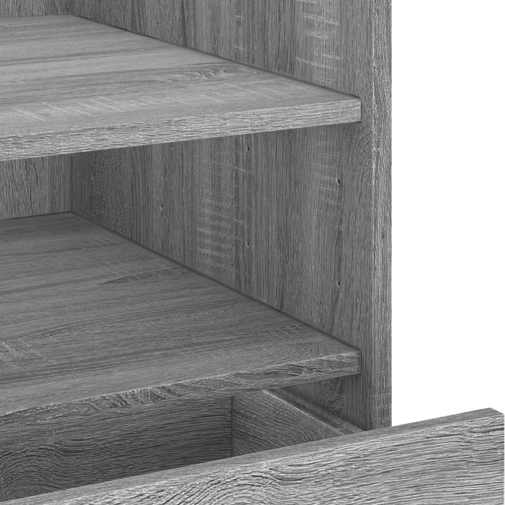 Nightstand Gray Sonoma 45x50x50 cm Particleboard