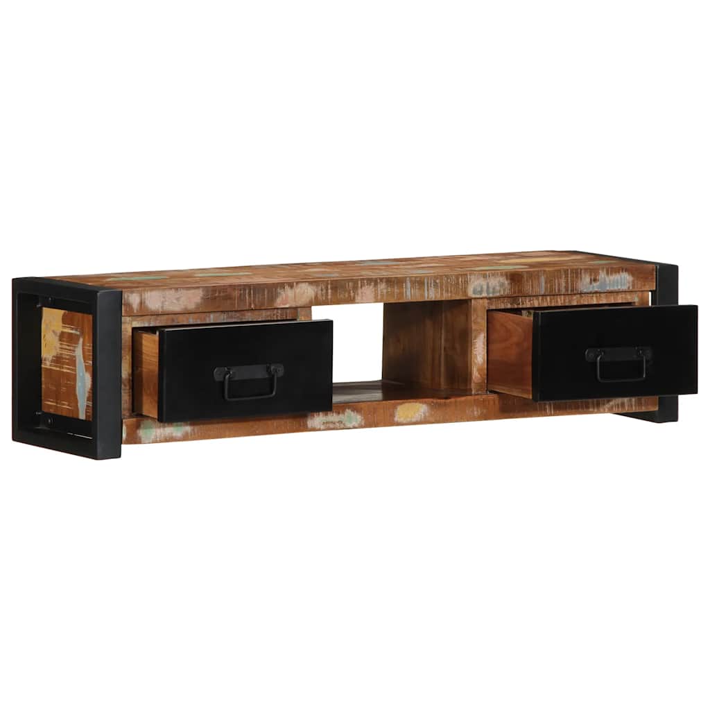 Szafka Rtv 100X30X25 Cm Drewno Lite Odzyskane