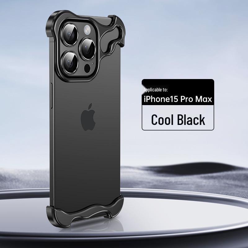 iPhone 16 Pro Max Metal Frame Case with 15 Lens Film, No Back Panel