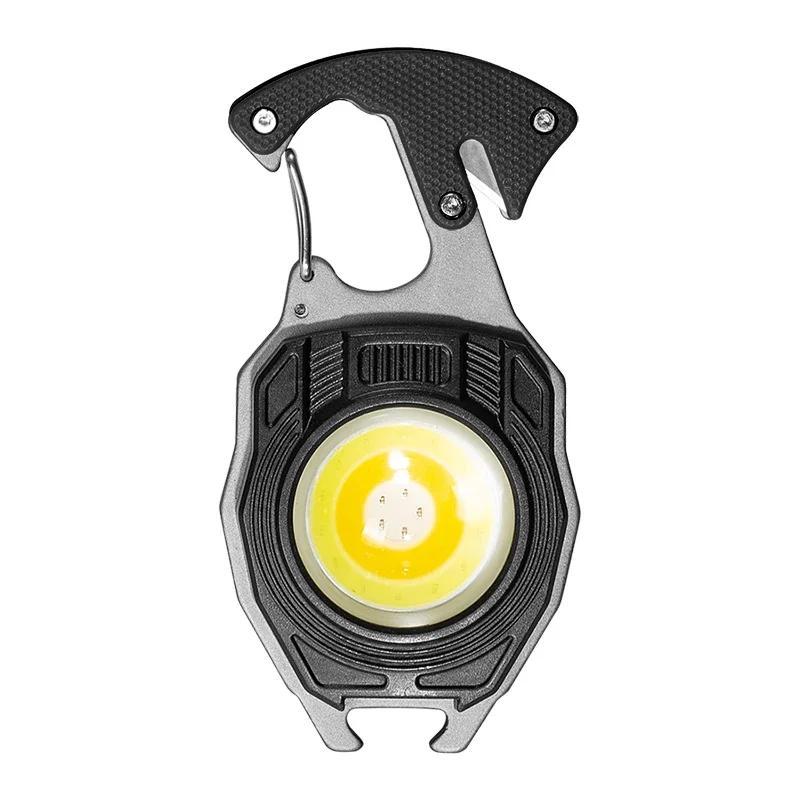 LED Mini Flashlight Portable Pocket Flashlight COB Work Light Keychains Torch USB Rechargeable for Outdoor Camping Fishing Lamp