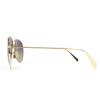 Excellent CELINE sunglasses Two Bridges Teardrop gold cotton mens CL40062U Used
