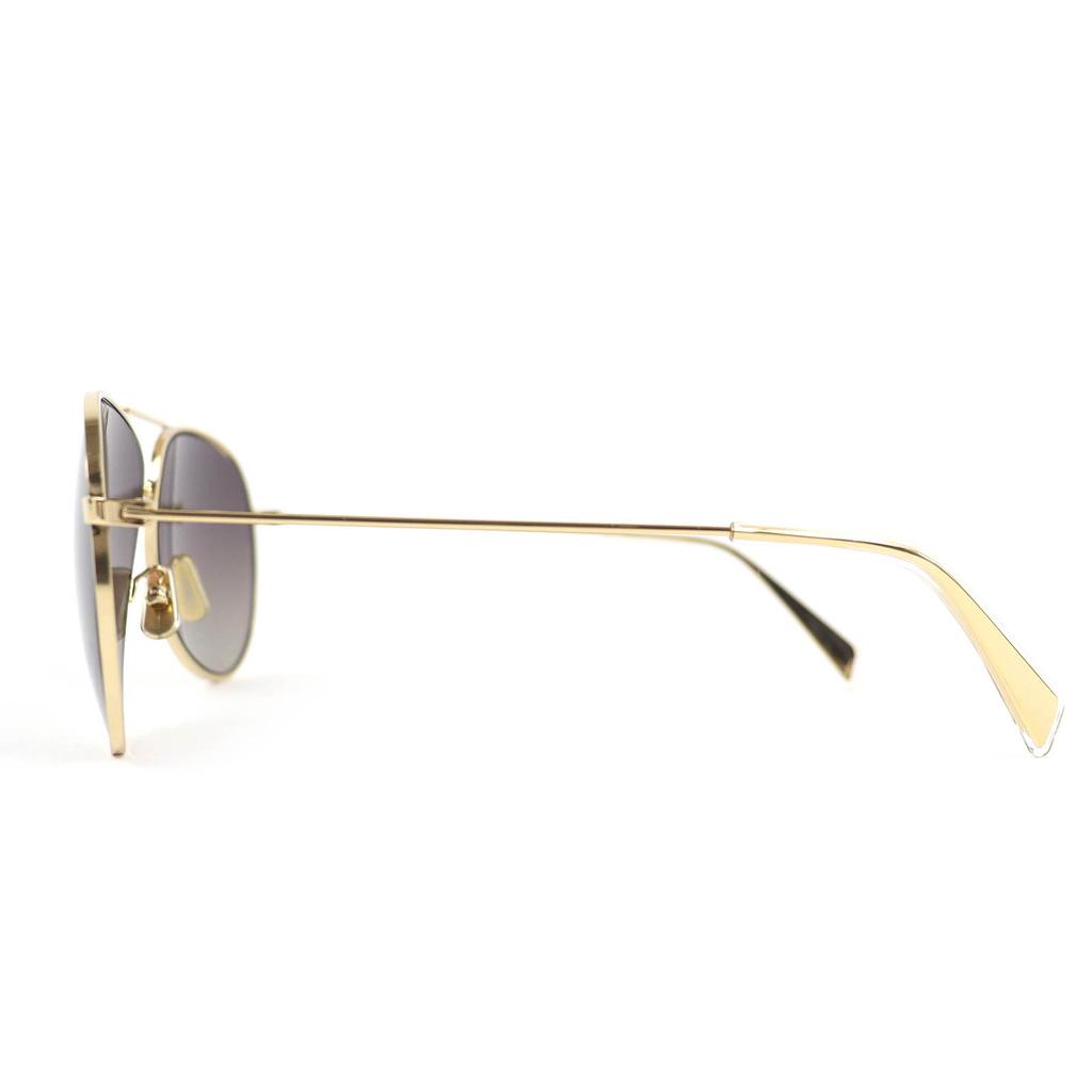 Excellent CELINE sunglasses Two Bridges Teardrop gold cotton mens CL40062U Used