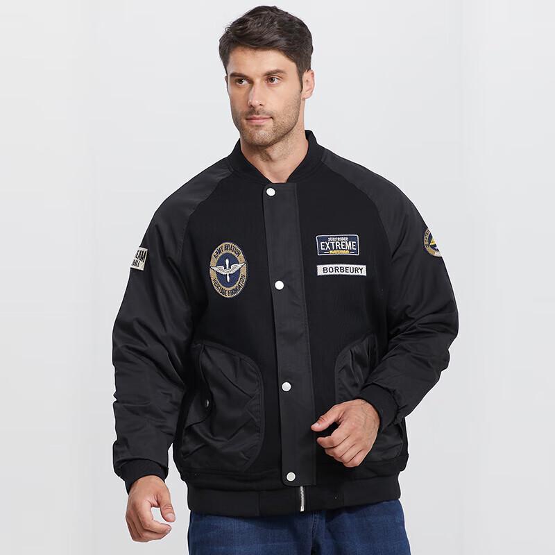 

Dibinze Men s Plus Size Windproof Baseball Jacket 3XL