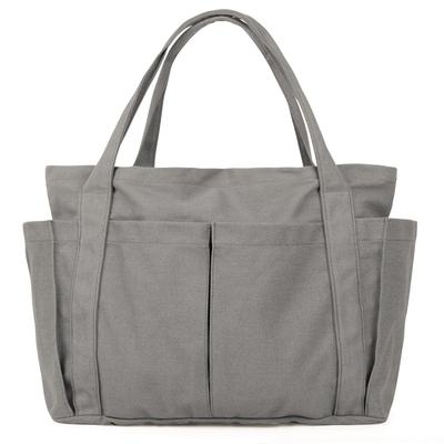 Bolsa de Ombro Grande Simples de Lona [imeetu], Bolsa de Mãe, Bolsa, Feminina, Masculina, Bolsa, Mercearia, Escola, Lona, Capacidade, Multifuncional, (Tamanho L,