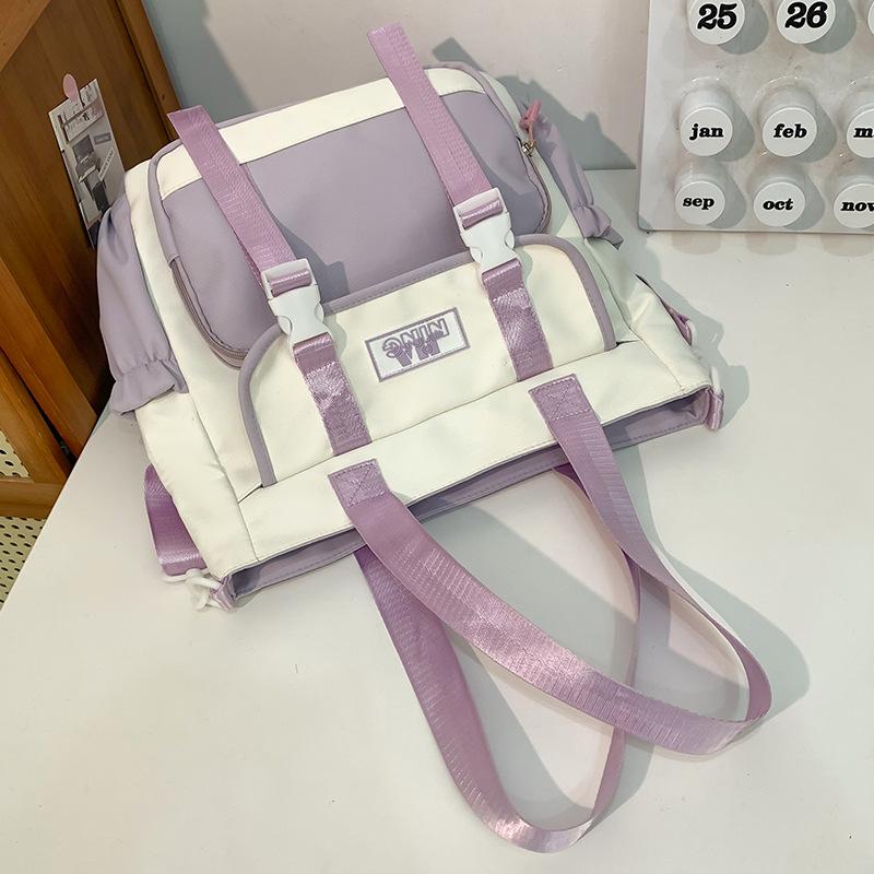 Children's Schoolbags Elementary School Students  Girls Junior High School Students  Large Capacity  High Appearance  Two Piece Backpack