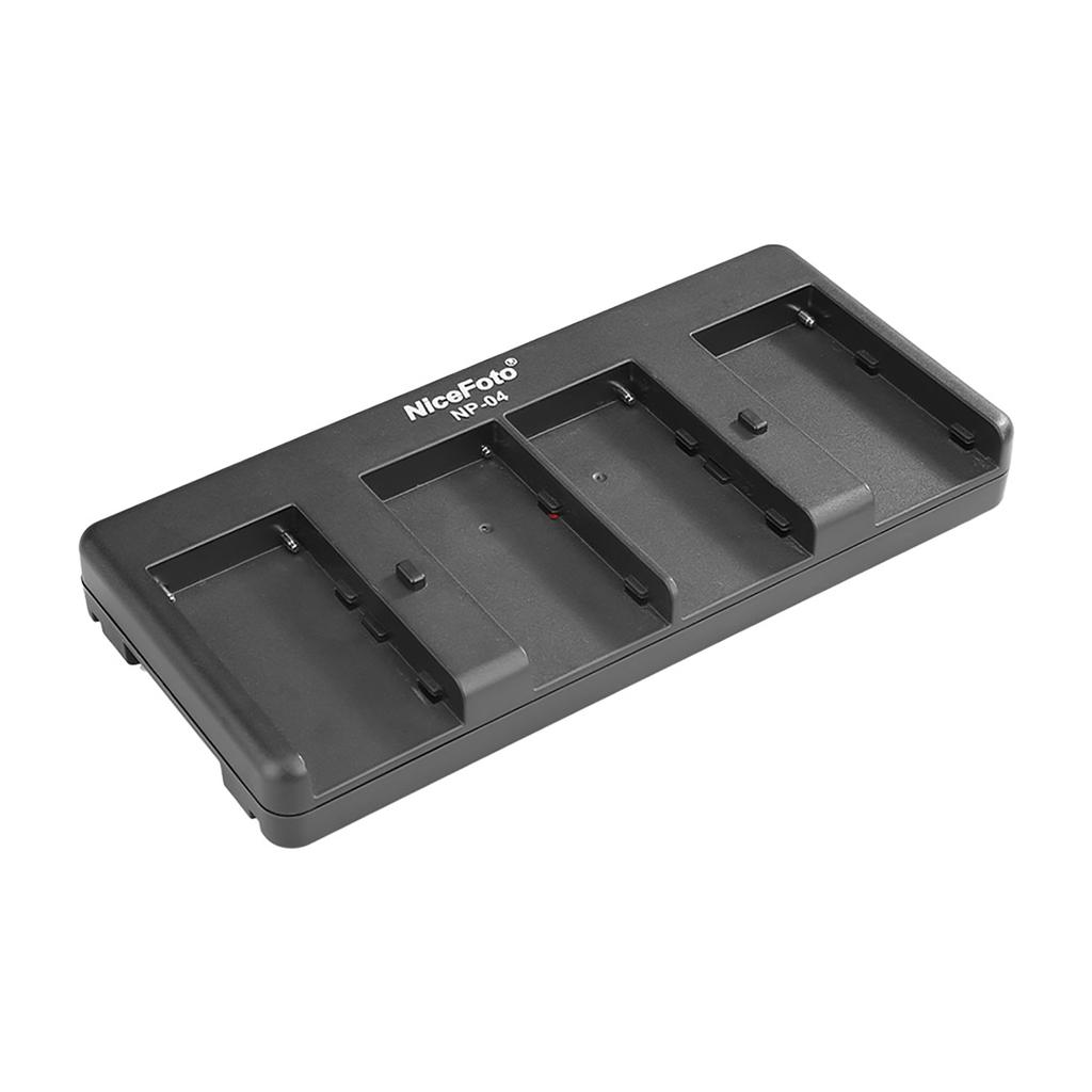NiceFoto NP 04 NP F Battery To V Mount Battery Converter Adapter Plate 4 Slot for Sony NP F970 F750 F550 Battery for