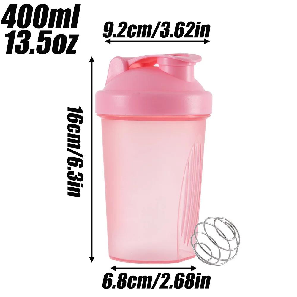 400ML Shaker Bottles Whey Protein Powder Mixer Bottle Sport Water Cups Fitness Gym Shaker Outdoor Portable Plastic Drink Cup
