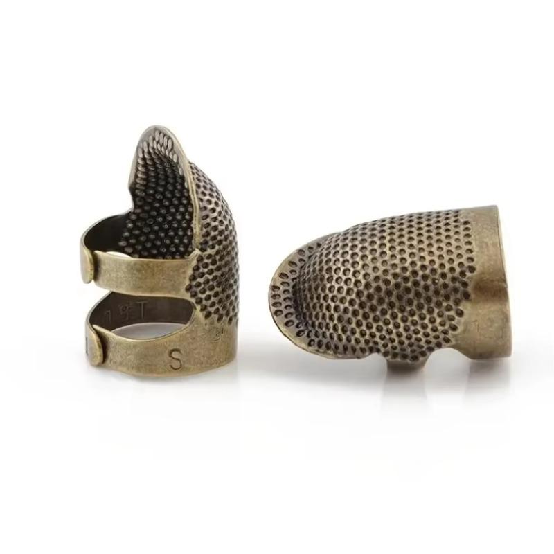 10pcs Retro Finger Protector Antique Thimble Ring Needle Thimble Needles Craft DIY Household Sewing Tools Accessories