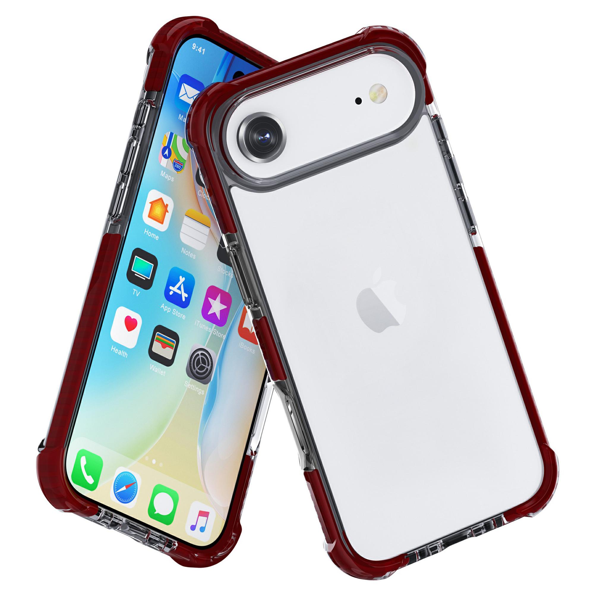 For iPhone Air Case Four Corners Anti Drop Clear TPU + TPE + PC Phone Cover K