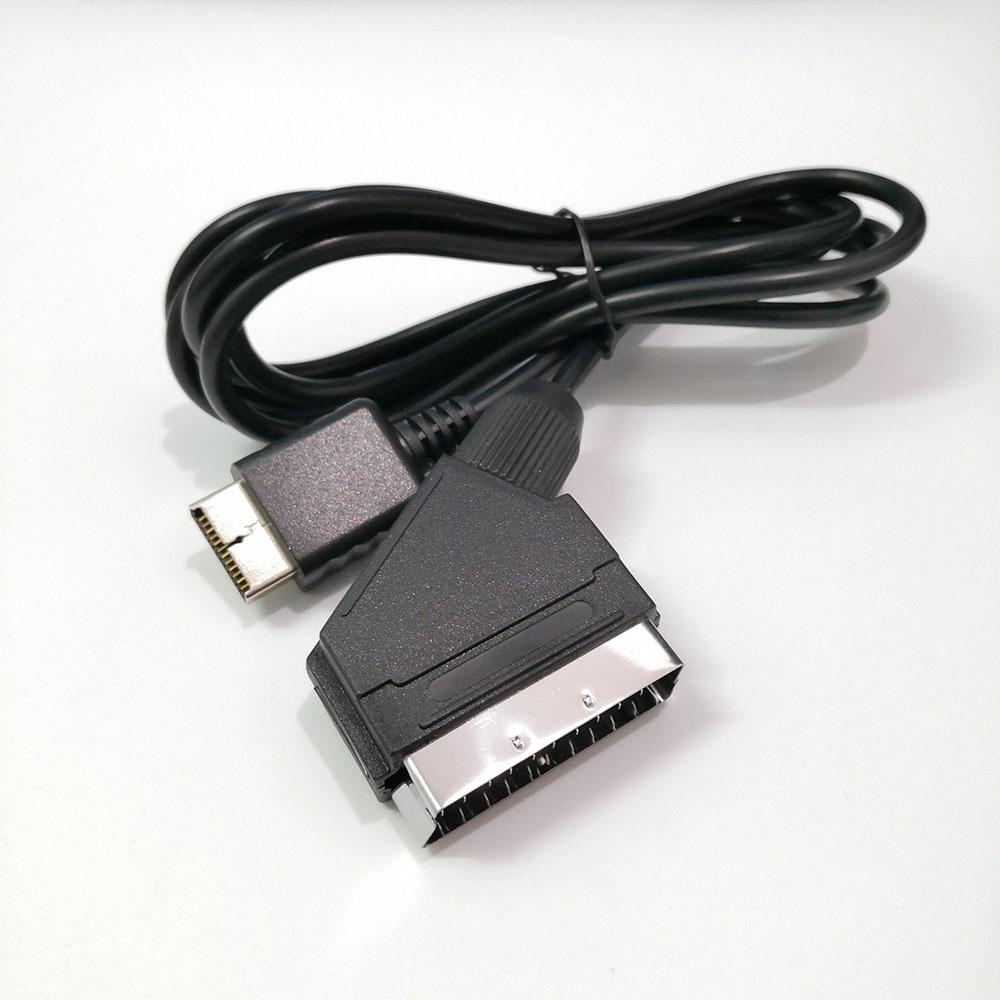 1 stk 1,8 meter / 6 fot RGB Scart-kabel Passer for PS1/ PS2/ PS3