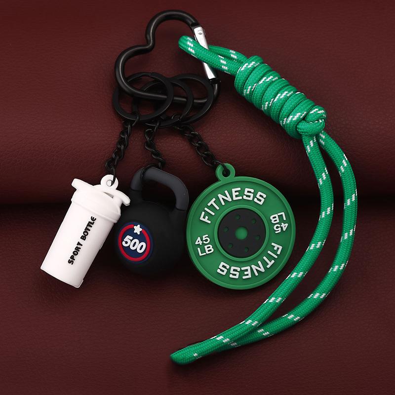 Bag Charm 3DMini Dumbbell Fitness Kettle for Women Men Fashion Bag Pendant Fitness Enthusiast Athlete Bag Car Key Decoration Gift