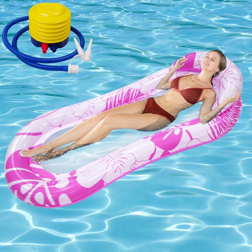 Inflatable Floating Hammock with Armrests & Backrest - Outdoor Mesh Recliner for Adults