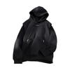 Yousheng Autumn Men Hoodie Neck Protection Hooded Drawstring Big Pocket Drawstring Elastic Cuffs And Hem Pullover Sport Fitness Travel School Top