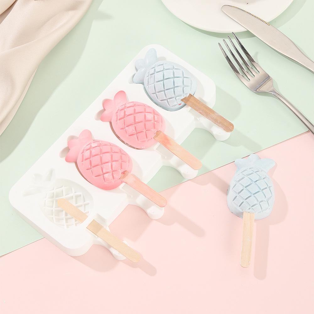 DIY 4-Cavity Oval Silicone Ice Cream & Popsicle Mold