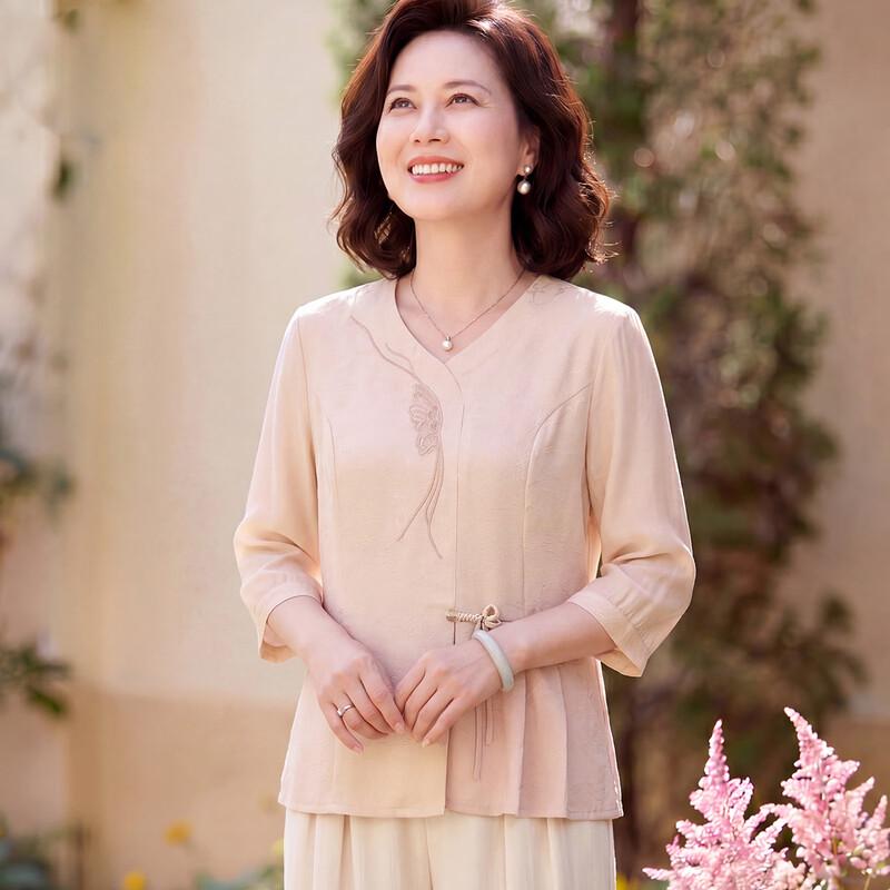 Elegant Plus Size New Chinese Style Festive Summer Blouse