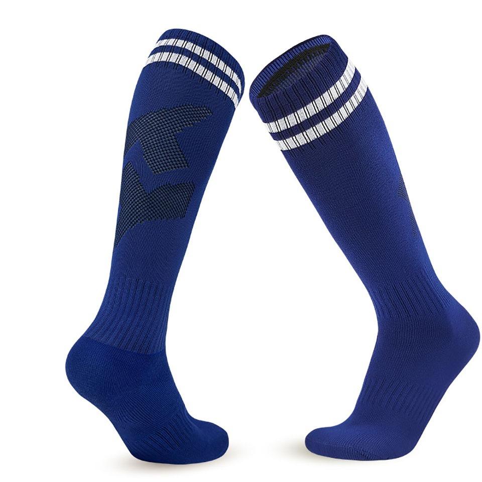 Loogdeel Kids Youth Adult Soccer Socks Stripe Knee High Softball Baseball Sports Socks Breathable Football Socks for Men Women
