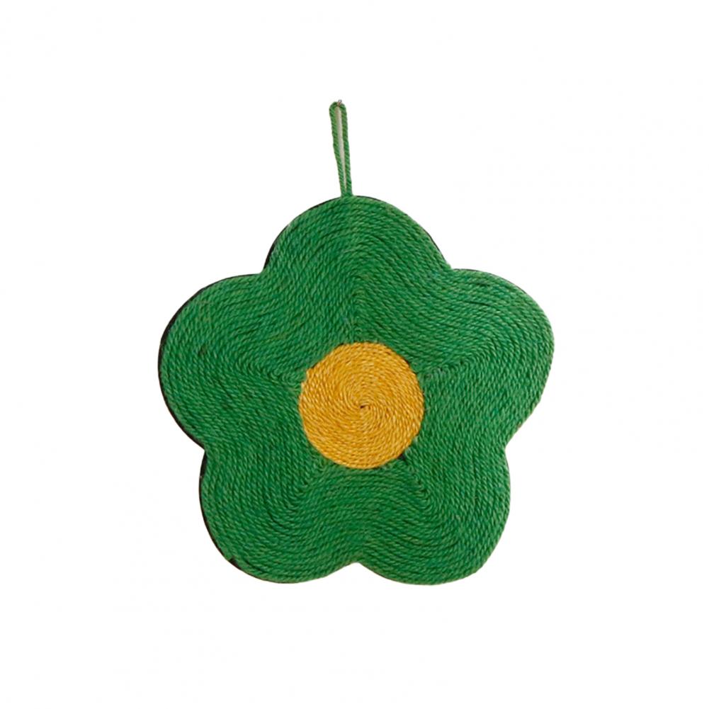 Hanging Claw Grinder Easy to Clean Cat Scratching Pad Natural Sisal Cat Scratcher Mat for Indoor Cats Flower Orange Shape Claw