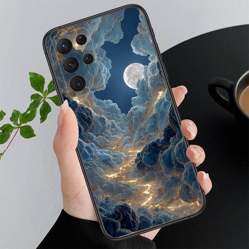 Clound Moon Star Night Phone Case For Samsung A55 A16 A56 A36 A35 A15 A53 A54 A33 A34 A25 A05S A52 A52S A14 A24 A26 A71