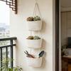 Rope Woven Storage Basket Boho Foldable Washable Hanging Baskets Multi-Tier Wall Mounted Organizer for Kitchen Produce Nursery Decor