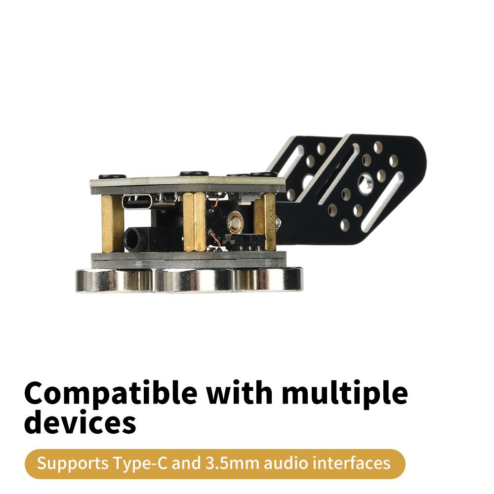 CW Automatic Trainer PCB 4 Nd Magnet Bases Double Paddle Automatic Morse Keyer Type-C Morse Code Trainer with 3.5mm Audio Cable