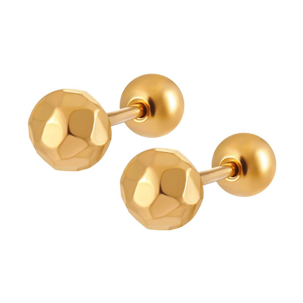 Faceted Diamond Twist Screw Cartilage Stud Earrings, Sleep-Friendly Titanium Steel for Women