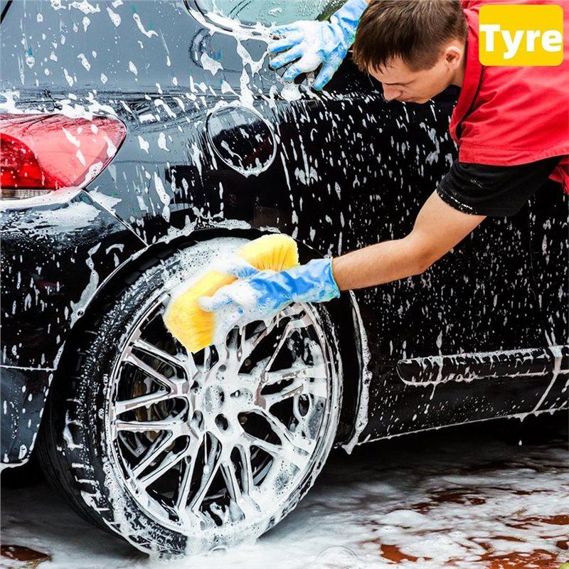 ABWR-Car Wash Brush Head, Car Wash Scrubber With Soft Bristle, Exterior Vehicle Wash Equipment For Auto RV Truck Boat Campers