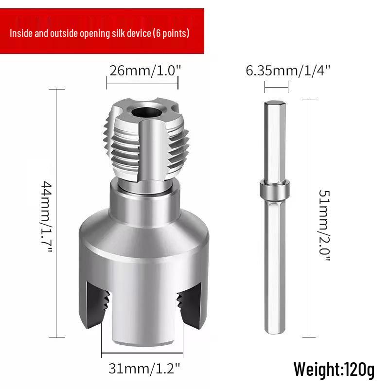 1/2 & 3/4 PPR Water Pipe Threading Tool with Internal/External Thread Tap