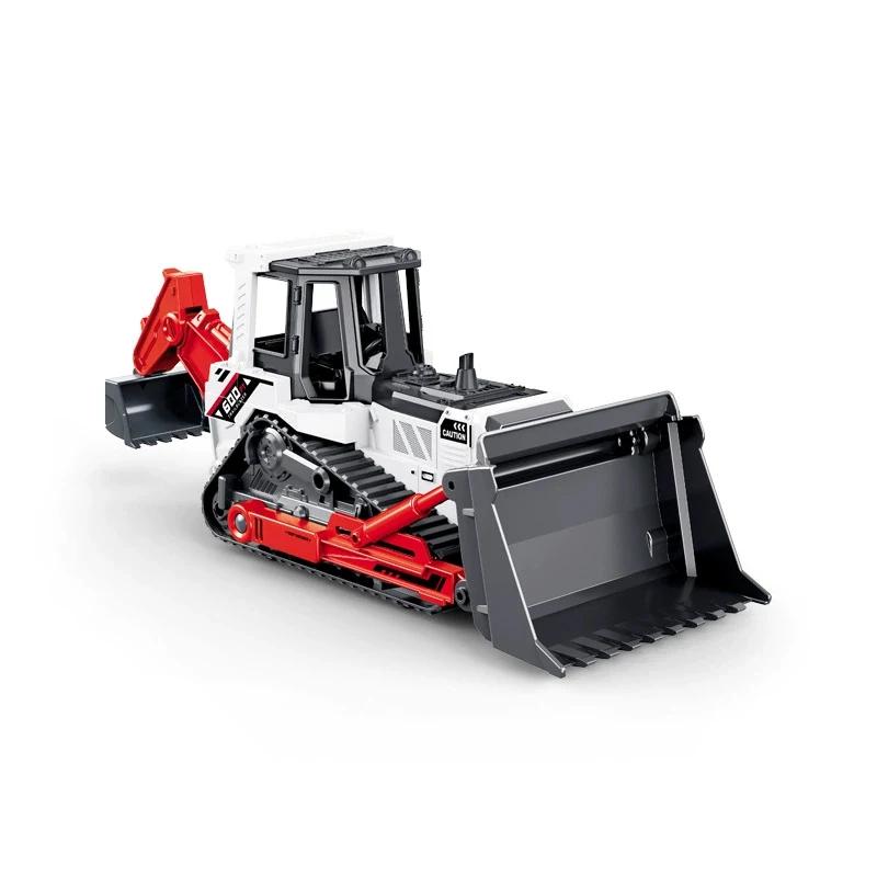 Excavator Forklift Engineering Truck Tractor Model Car Diecast Plastic Double-Head Bulldozer Toy Car Inertial Vehicle Boy Toy