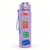 1PC Colorful Daily Life Cartoon Pattern 750ml Color Plastic Sports Water Bottle Leakproof Flip Straw Lid Suitable for Sports Office Home Use