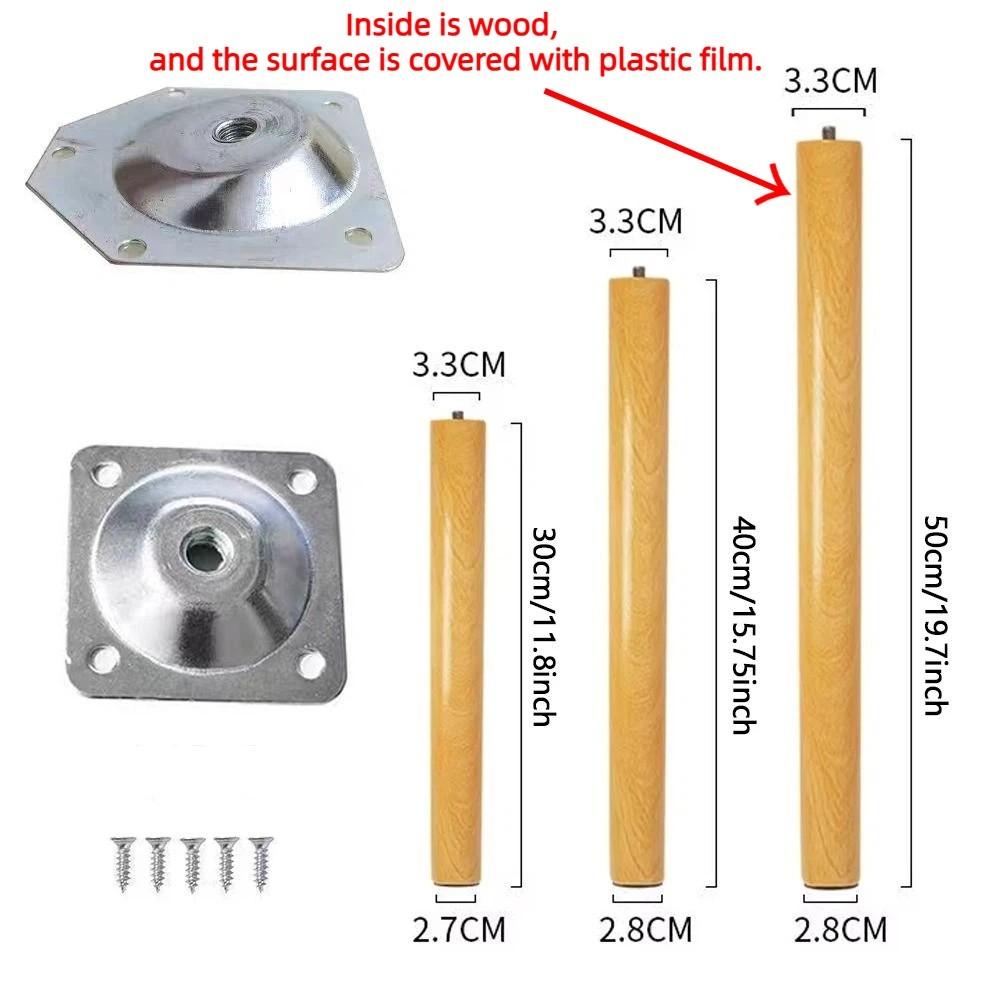 4Pcs Oblique/Vertical Style Solid Wood Furniture Legs DIY Chair Desk Legs  Furniture Accessories