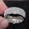 Damen Herren Mode Luxus Zirkon Diamant Ring Zierlich Paar Eheringe Elegantes Schmuckstück Geschenk