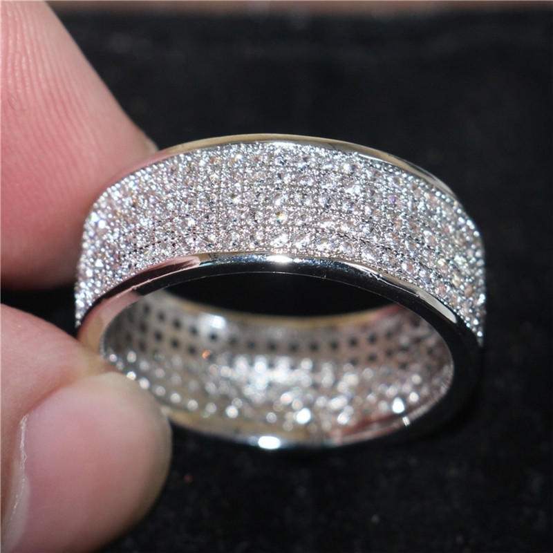 Damen Herren Mode Luxus Zirkon Diamant Ring Zierlich Paar Eheringe Elegantes Schmuckstück Geschenk