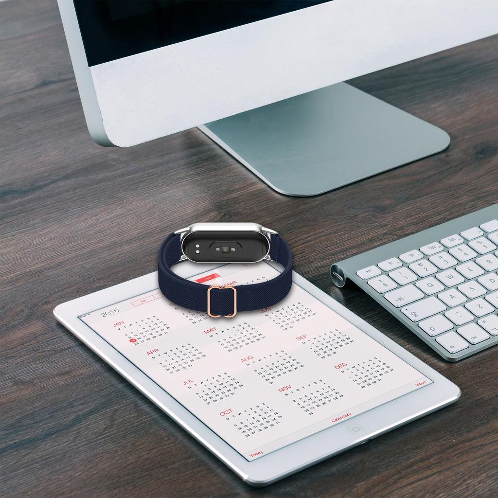 Smart Watch Band for Xiaomi Smart Band 9/9 NFC/8/8 NFC Nylon Elastic Braided Strap
