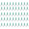 50Pcs Anti-Winding Sub Wire Connector Bifurcation Swivels Contactor 8 Shaped Rings for Double Hook Fishing Tackle