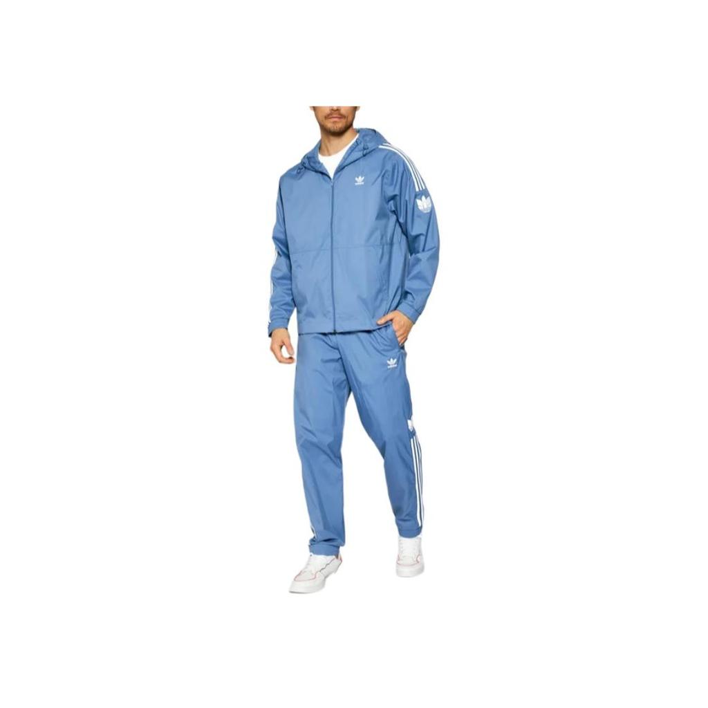 adidas Originals Gestreifte Lässige Sporthose mit Bündchen Herren Unterteile Blau GN3534