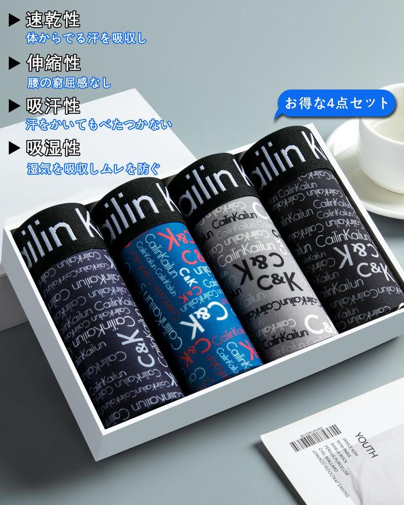 Ferenbros 3D Molded Boxer Briefs, Set of 4, Plus Sizes, Front Closure, Moisture-Wicking, Quick-Drying, Breathable, Low-Rise, Sizes L-5XL