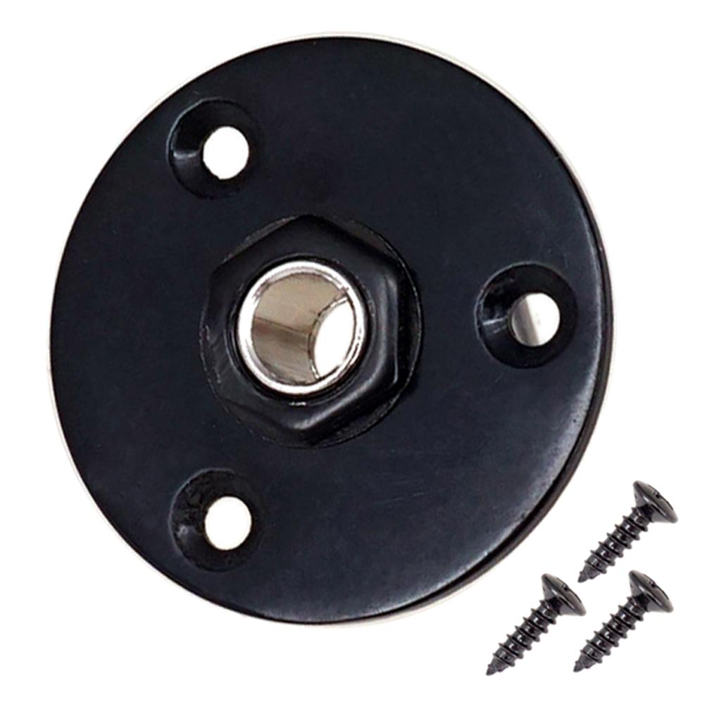 Guitar Round Plate Jack Iron Copper Output Socket Replacement Parts for Electric Guitar Bass