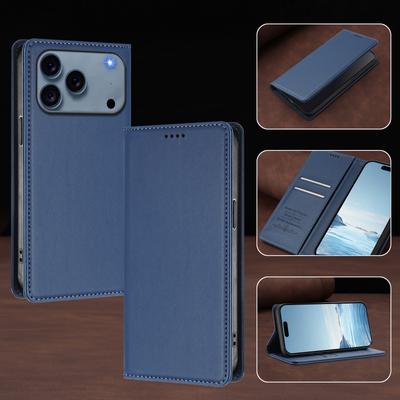 Wallet Flip Leather Phone Case On For Coque iPhone 17 16 15 14 13 12 Pro Max 17 Air 16E 16 15 14 Plus Magnetic Back Cover